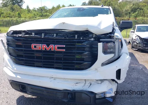 2023 GMC Sierra 1500 2Wd Short Box Elevation from USA, damaged, VIN 3GTPHCED1PG146126